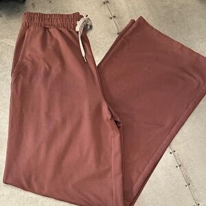 Vuori Halo Essential Wideleg Pant, S, Cardamom Heather